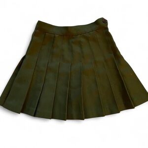 LOS ANGELES APPAREL • OLIVE GREEN TENNIS PLEATED MINI SKIRT XS MADE IN USA